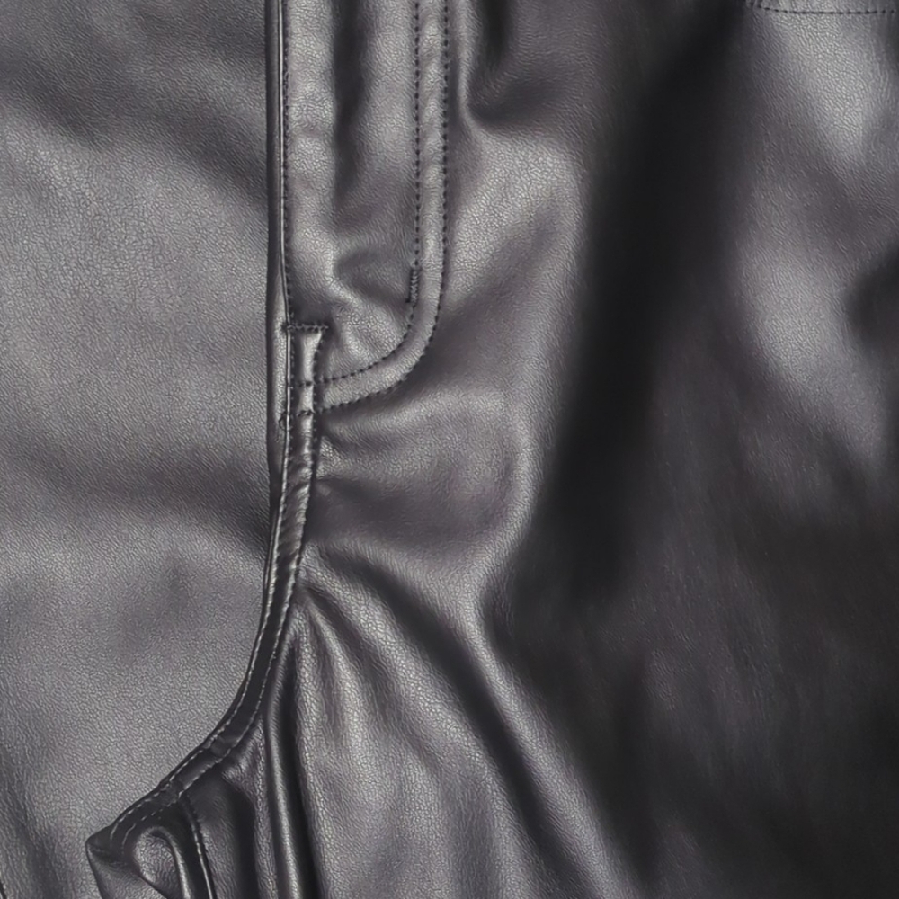 DAZE Black Faux Leather Pants Size  24 - Picture 3 of 8